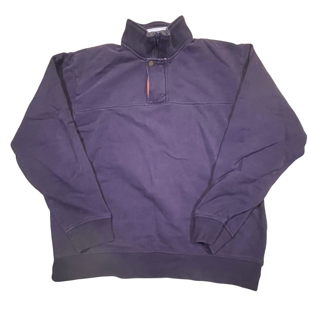 Orvis Purple Quarter Zip Pullover Sweatshirt Medium Preppy Outdoor Casual